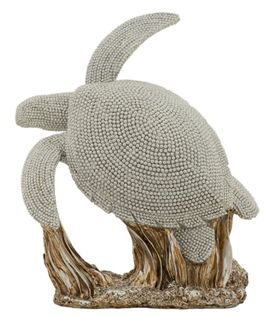 Statue Tortue Sparky Argent Pour Décoration Maison Et Bureau 19 Cm