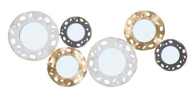 Panneau Mural Métal Abstrait 104x45,5 Cm Pour Salon Et Bureau