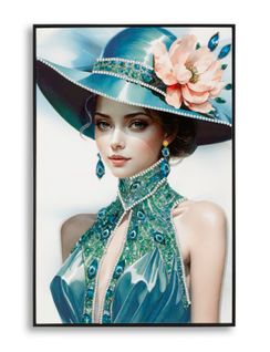 Toile Lacquée Pam -b- 62x92 Cm Pour Décoration Chic Et Raffinée