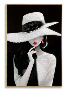 Toile Lacquée Marty -h- 62x92 Cm Au Style Glamour Et Élégant