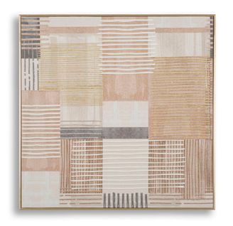 Toile Imprimée Sur Cadre 60x60 Cm Design Lignes Et Géométries Douces