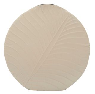 Vase Rond Design Dune En Fer Ø41,5x14 Cm Couleur Crème Moderne