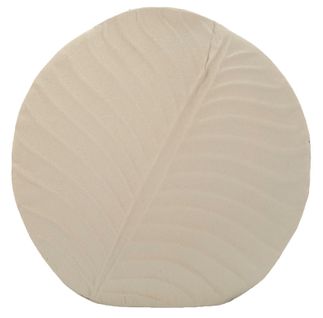 Vase Rond Dune En Fer Ø32,5x13 Cm Finition Crème Moderne