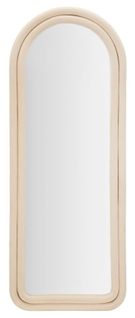 Miroir Mural 60x160 Cm Cadre Velours Crème Arche Pour Salon Et Chambre