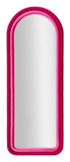 Miroir Mural 60x160 Cm Cadre Velours Fuchsia Arche Pour Salon Et Chambre