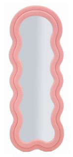 Miroir Mural Rose 60x160 Cm Avec Cadre En Tissu Teddy Élégant