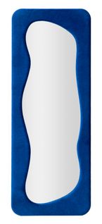 Miroir Mural Bleu Électrique 60x160 Cm Avec Cadre En Velours Chic