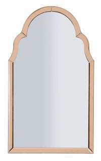 Miroir Mural Rose 47x80 Cm Avec Cadre Courbé Élégant Et Raffiné