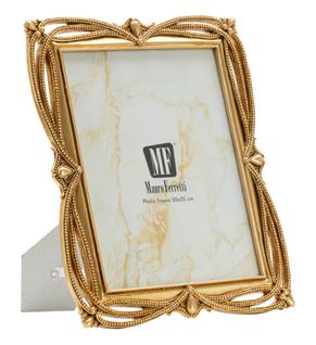 Cadre Photo Doré 27x32 Cm Format 20x25 Style Tresse Raffinée Classique