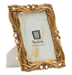 Cadre Photo Baroque Doré 21,8x26,5 Cm Format 15x20 Style Tressé Raffiné