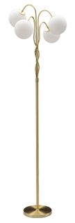 Lampadaire Glamy 4 Lumières Ø54x176 Cm Métal Doré Et Sphères Blanches