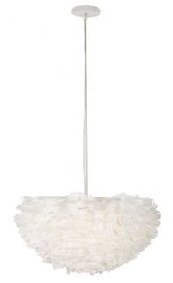 Lampe à poser Plumes Blanches Ø60x30 Cm Avec Câble 110 Cm Pour Salon Ou Chambre