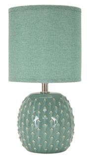 Lampe De Chevet Moderne Ø14x27 Cm Socle Jaune à Relief Élégant