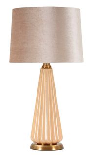 Lampe à Poser Perly En Verre Et Métal 36,5×36,5×68,5 Cm Avec Abat-jour Neutre