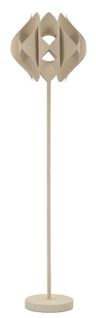 Lampadaire Moderne Sculptural 39,5x155 Cm Métal Crème Élégant Et Contemporain