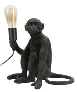 Lampe De Table Singe Assis Noire 33x33x32 Cm Design Audacieux Et Original