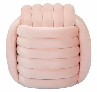 Pouf Carré En Velours Rose 45 Cm Pour Salon Ou Chambre