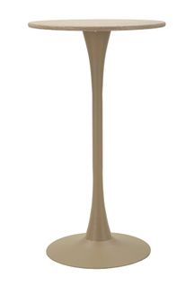 Table De Bar Moderne Crème, Design Essentiel Ø 60x106 Cm
