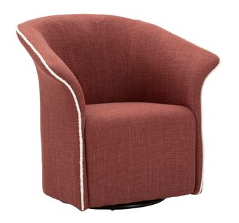 Fauteuil Pivotant Bordeaux 83,5x66x80 Cm Design Enveloppant Et Élégant
