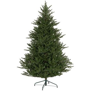 Sapin Artificiel 183 Cm Réaliste Avec Pied Métal Et Branches Feu Retardant