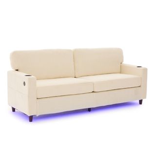 Sofa Modulable Vert Avec Chaiselongue, 2 Places, Cordon Doux Et Accessoires