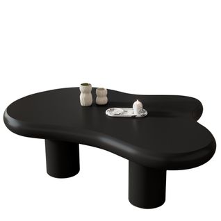 Table Basse Créative En Forme De Nuage 97x67x32 Cm, Mdf Noir
