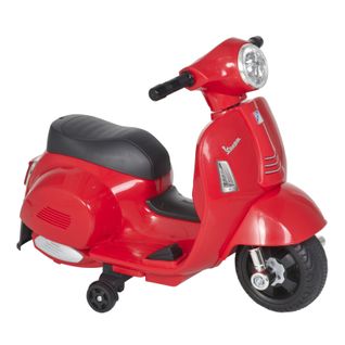Moto Électrique Vespa Pour Enfants 18-36 Mois Avec LED Et Son, Rouge