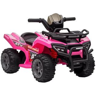 Quad Électrique 6v Pour Enfants 1,5-3 Ans Avec Musique, Rose