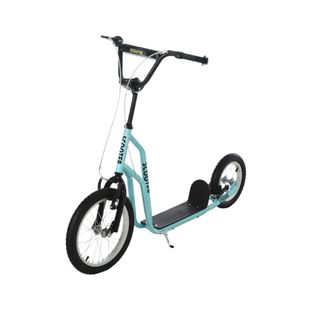 Trottinette Enfant 5+ Ans Avec Roues Gonflables 16/12", Bleu, Ajustable