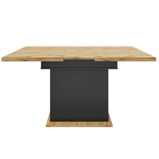 Table Extensible 110–140 Cm Avec Portes En Pe Rattan Et Rangement Intégré