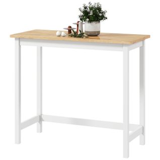 Table De Bar Compacte En Bois Naturel Pour 2 Personnes