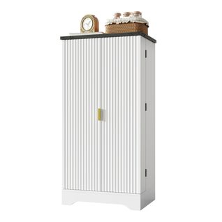 Buffet De Cuisine Blanche 120×60,5×40 Cm Avec LED Et Étagères Réglables