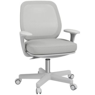 Chaise De Bureau Ergonomique Pivotante, Hauteur Réglable, Dossier En Mesh, Gris