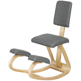 Tabouret à Genoux Ergonomique Gris Pour Bureau, Méditation Et Posture Saine