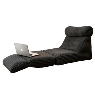 Chauffeuse Modulable 2-en-1 Avec Repose-pieds, Fauteuil Convertible En Lit De Détente