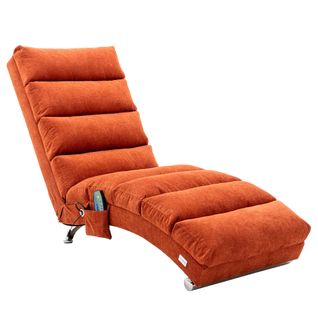 Méridienne Avec Massage, Soutien Corporel Complet Et Vibration Douce, Orange