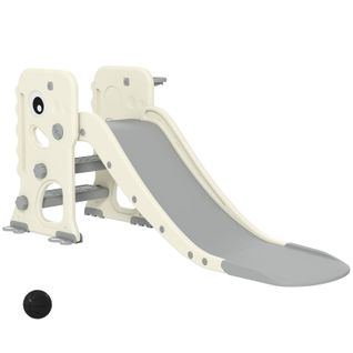 Toboggan Pliable 3-en-1 Pour Enfants Avec Klettergerüst Et Panier De Basket, Style Dinosaure