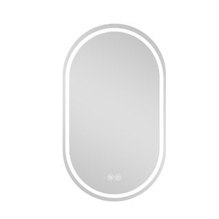 Miroir Mural Ovale LED 60x90 cm Avec Anti-buée Et Écran Tactile Pour Salle De Bain