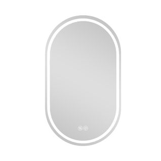 Miroir Mural LED Ovale 60x100 cm Avec Anti-buée Et Écran Tactile Pour Salle De Bain Moderne