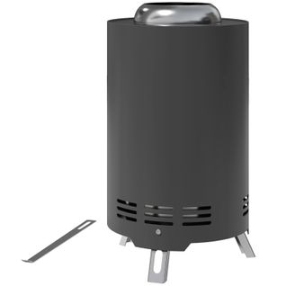 Brasero En Acier Inoxydable D.16x25 Cm Avec Crochet, Feu Sans Fumée Pour Jardin