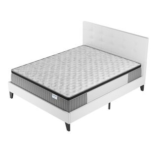 Ensemble 160x200 cm, Lit avec tête de lit + Matelas Ressorts Ensachés ép. 30cm à mémoire de forme