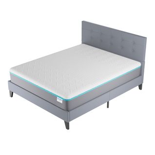 Ensemble 140x200 cm, lit avec tête de lit + Matelas mousse latex ép.28cm accueil à mémoire de forme