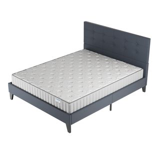 Ensemble 160x200 cm, Lit avec tête de lit + Matelas Mousse ép.22cm à mémoire de forme