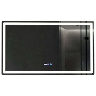 Miroir De Salle De Bain LED 90x60cm Anti Buée Et LED 3 Couleurs Réctangulaire