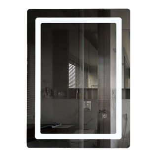 Miroir De Salle De Bain LED 50x70cm Rectangulaire à Luminosité Variable