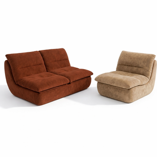 Pack Nuvia Living compressé 3 Places - Chocolat Et Sable