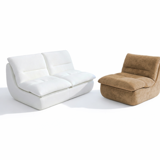 Pack Nuvia Living compressé 3 Places - Blanc Et Sable