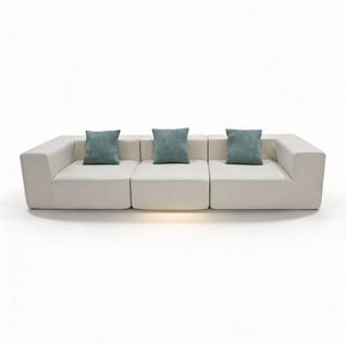 Canapé fixe compressé design Pure 3 places Blanc Vert