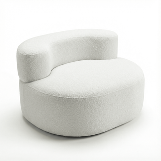 Fauteuil De Salon Compressé Milo 1 Place - Blanc