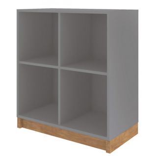 Rayonnage Bas Gris 4 Niches L 68 H 76 P 36 Cm